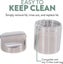 Mini Countertop Trash Can | Brushed Stainless Steel Swing Top Lid Trash Bin Carousel 4