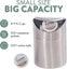 Mini Countertop Trash Can | Brushed Stainless Steel Swing Top Lid Trash Bin Carousel 5
