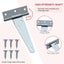 8 Pieces 4 Inch Heavy Duty T-hinges Heavy-duty T-strap Hinges With 48 Screws Carousel 3