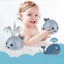 Baby Bath Toys Automatic Whale Spray Water Toy With Led Light grey Carousel 3