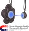 Brown-camellia Shape Magnetic Curtain Tieback 1 Pair Magnetic Curtain Buckle Carousel 3