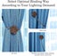 Brown-camellia Shape Magnetic Curtain Tieback 1 Pair Magnetic Curtain Buckle Carousel 4