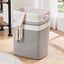 Cotton Woven Laundry Basket 60l Large Foldable Laundry Basket Baby Storage Ba Carousel 1