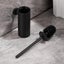 Black Toilet Brush With Brush Holder Wall-mounted Stainless Steel Bathroom Toi Carousel 3