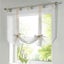 1 Piece Roman Curtain Knot Sitting Bedroom Style Voile Embroidered Window Wh Carousel 2