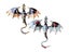 2Pcs Flying Dragon Brooch Pin Vintage Punk Flying Dragon Brooch Brown Black Carousel 1