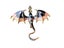 2Pcs Flying Dragon Brooch Pin Vintage Punk Flying Dragon Brooch Brown Black Carousel 2