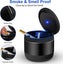 Mini Car Ashtray With Blue Led Light And Cover Outdoor Smokeless Portable Cig Carousel 4