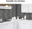 12 Sheets Black Tile Stickers Peel And Stick Vinyl Backsplash Tiles Self Adhe Carousel 4