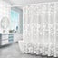 Shower Curtain 180x180cm Polyester Floral Waterproof Mould Proof Bathroom Curt Carousel 1