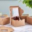 Brown Kraft Paper Boxes With Clear Window pack Of 35 Cake Box 10.2 X 5.9 C Carousel 4