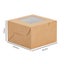 Brown Kraft Paper Boxes With Clear Window pack Of 35 Cake Box 10.2 X 5.9 C Carousel 5