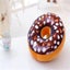 Round Doughnuts chocolate Color Padded Back Pillow Plush Doll Office Cha Carousel 2