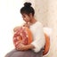Round Doughnuts chocolate Color Padded Back Pillow Plush Doll Office Cha Carousel 4