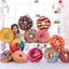 Round Doughnuts chocolate Color Padded Back Pillow Plush Doll Office Cha Carousel 5