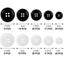 160pcs Bottons Four Eyes Resin Shirt Button Wide Edge Wide Edge Sewing Buttons Carousel 3