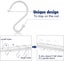 12 Pieces Rust Resistant Metal Shower Curtain Hooks S Shape Hooks Hangers For Carousel 2