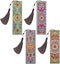 4 Pieces 5d Diamond Painting Bookmarks Beautiful Leather Tassel Bookmarks Diy Carousel 1