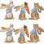6-piece Set Of Stitching Patches Rabbit Applique Patches Embroidered Patches Carousel 1