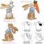 6-piece Set Of Stitching Patches Rabbit Applique Patches Embroidered Patches Carousel 2