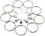 silver 20pcs Curtain Rings With Clips Stainless Steel Curtain Rings With Cl Carousel 1