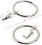 silver 20pcs Curtain Rings With Clips Stainless Steel Curtain Rings With Cl Carousel 4