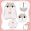 3 Cute Hamster Keychains blue Brown Gray Soft Plush Keychain Hamster Penda Carousel 3