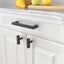 Set Of 10 Black Kitchen Cabinet Handles 128mm Center Distance Stainless Steel Carousel 4