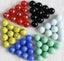 10Pcs Set 16mm Porcelain Glass Balls In Red Yellow Blue Green White Black Carousel 2