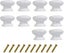10pcs Drawer Knob Pull Handle White Wooden Cabinet Knobs For Home Office Kitch Carousel 1