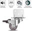 4x Swivel Castors Furniture Castors Wheels With Brake L-mounting Plate 25mm Carousel 3