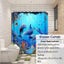 Blue Shower Curtain ocean Dolphin 180 X 180 Cm Machine Washable Waterproof Carousel 3