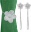 Sterling Silver Set Of 2 Retro Magnetic Curtain Tiebacks Japanese Apricot Tre Carousel 1