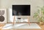 Fraser Country Danish Style TV Floor Stand 49"-75" with Storage Shelf (... Carousel 2