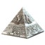 Vintage Egyptian Style Metal Pyramid Ashtray silver With Weatherproof Lid F Carousel 1