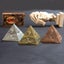 Vintage Egyptian Style Metal Pyramid Ashtray silver With Weatherproof Lid F Carousel 3
