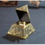 Vintage Egyptian Style Metal Pyramid Ashtray silver With Weatherproof Lid F Carousel 4