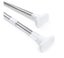 2pcs Generous Head 201 Stainless Steel No Punch Telescopic Shower Curtain Rod Carousel 3