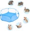 Foldable Portable Small Animal Playpen blue With Storage Bag Breathable Ten Carousel 3