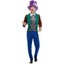 Mad Hatter Costume Adult Multi Coloured Jacket Trousers Hat Carousel 1