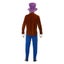 Mad Hatter Costume Adult Multi Coloured Jacket Trousers Hat Carousel 2