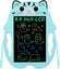 8.5 Cute Cat Color Lcd Writing Board blue Graphic Board Drawing Board For Carousel 2