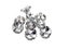 60 Crystal Buttons 25mm Furniture Buttons With Metal Clasp For Sofa And Furni Carousel 1