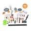 Wooden Camp Toys Set for Kids, 45 Pieces Camping Equipment and Bonfire Grill Carousel 6