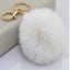 Real Rabbit Fur Pompom Key Ring Soft Touch Guaranteed White Carousel 4