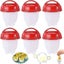 6 Pieces Silicone Egg Cooker Non-stick Quick Poacher Kitchen Poached Egg Coo Carousel 1