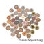 100pcs 25mm Buttons 1 Inch Wooden Buttons Assorted Vintage Wooden Flower But Carousel 1