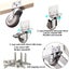 Set Of 4 Small Furniture Casters 25mm With Brake 10*2 Screws Swivel Casters Carousel 3