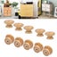 10 Pcs Round Wooden Drawer Cabinet Handles Mushroom Shape Furniture Handles Na Carousel 5