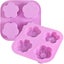 Flower Shape Silicone Molds 2 Packs 4 Cavity Nonstick Food Grade Silicone Mol Carousel 1